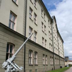 Kasernbyggnad vid Luftvärnsregementet, Lv6, i Halmstad. Pressbild: NCC