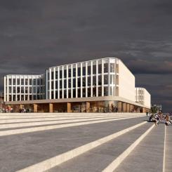 Omvandlingen av Skatudden är ett exempel på Helsingfors strävan att förbättra stadsmiljön och skapa utrymmen där människor kan trivas och umgås. Genom att förvandla industriella och hamnrelaterade områden till grönområden och sociala mötesplatser, tar staden ett steg mot att bli en ännu mer levande och inkluderande huvudstad. Bild: Oiva Arkkitehdit Oy