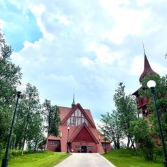 Flytten av Kiruna kyrka – en av Sveriges mest älskade byggnader – närmar sig. Fotograf: LKAB
