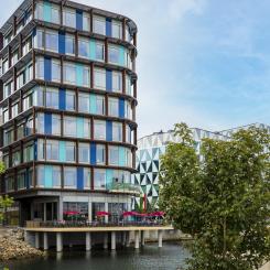 Greenhaus har byggts av Castellum och Veidekke i Helsingborg. Projektet är ett av 3 nominerade i kategorin Hotell och kontor i Årets Bygge 2023. Foto: Ola Hansson