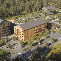 Bostadsprojektet Kronanvägen. Pressbild: Lindbäcks