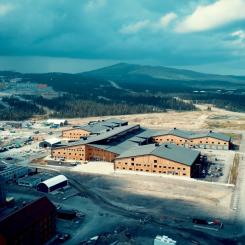 Tegel från Kiruna gamla stadshus kunde återbrukas och användas i byggnationen av Kunskapsstaden. Foto: Traction Productions