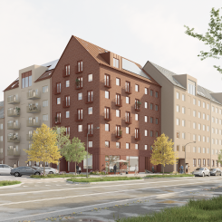 Det byggs ytterligare 140 lägenheter i Selma stad. Illustration: Kaminsky Arkitekter