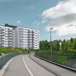 Lasarettsbacken transformeras av LINK Arkitektur. Illustration: LINK Arkitektur