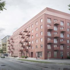 Visionsbild Litteraturgatan, Sunnerö Architects.