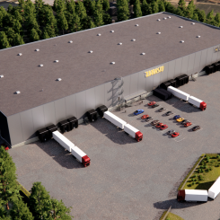 Lagerprojektet i finska Lieto. Bild: Logicenters