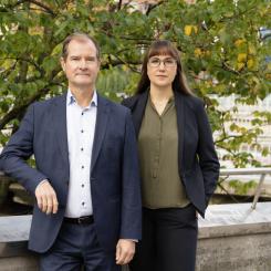 Mårten Lilja och Johanna Bjurskog. Foto: Riksbyggen