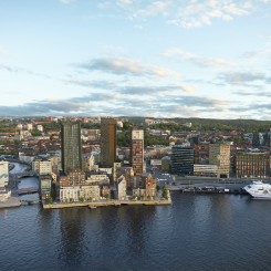 Masthuggskajen. Visionsbild: Kanozi Arkitekter