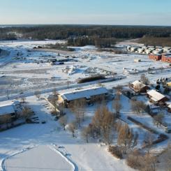 Översiktsbild av området där BoKlok nu bygger ytterligare 40 bostadsrättslägenheter, södra Gunsta, Uppsala.