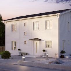 Ett av OBOS Myresjöhus 2022. Foto: Obos