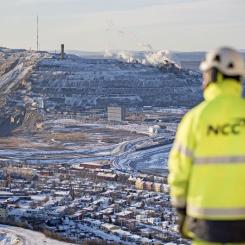 LKAB:s anläggning i Kiruna. Foto: NCC