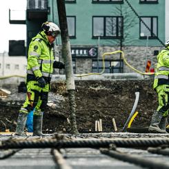 Betong arbete. Pressbild: Thomas Concrete Group