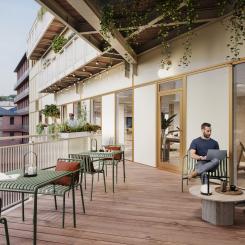 Nova blir ett innovativt fastighetskomplex med drygt 10 000 kvadratmeter uthyrningsbar yta och kommer att hållbarhetscertifieras enligt BREEAM nivå Excellent. Foto: Equator Stockholm