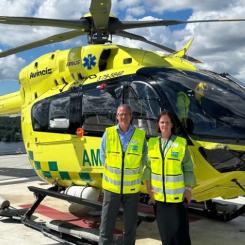 Danderyds sjukhus har nu öppnat sin nya helikopterflygplats. Foto: Danderyds sjukhus