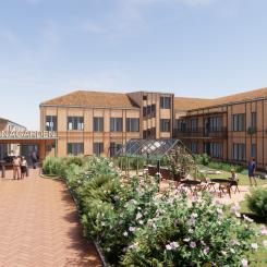 Nya Tunagårdens entré   Bild: BSK Arkitekter, Martin Nilsland