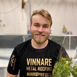 Olle Spetz vinnare av EuroSkills 2023.  Foto: Tomas Skagerlind