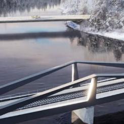 År 2020 utlyste Trafikverket en arkitekttävling för de två broarna, och 15 oktober 2020 presenterades Kinetik som vinnare Bild: Trafikverket
