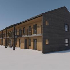 Peab bygger bostäder i Lindvallen. Illustration: Gisterås Sjöstrand arkitektur
