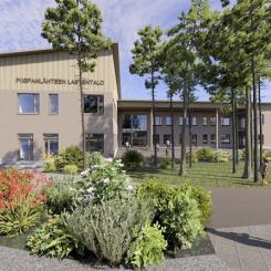 Lågstadieskola och förskola i S:t Karins. Pressbild: Peab