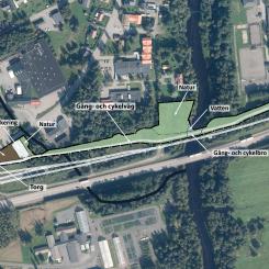 Illustration som redovisar planförslaget i sin helhet. Foto: Umeå kommun