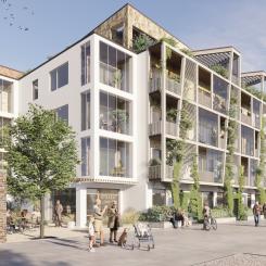 Fastigheten Najaden i Lund. Illustration: Riksbyggen