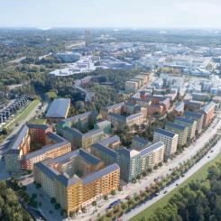 Visionsbild över Kista Parkstad Arkitekt: Reflex Arkitekter