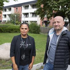 Projektchef Sunny Shariatmadari och projektledare Csaba Bergström, Järfällahus. Foto: Järfällahus