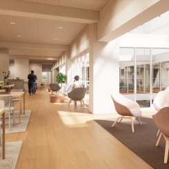 Rendering Vallentuna gymnasium - Arcona arkitekter