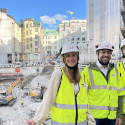 Från vänster Anna Lagergren, Christoph Haidenthaller och Robert Karlsson. Bildrättigheter: Züblin Scandinavia AB