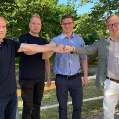 Raine Mahanen, Tenho Pesonen, Petri Mahanen och Peter Polland. Foto: Fasadgruppen