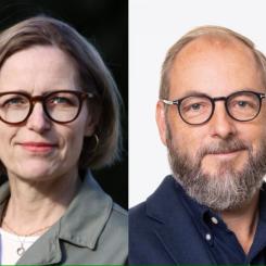 Monica Björk, vd Byggmaterialhandlarna och Patric Lindqvist, affärsområdesansvarig marknadsinsikt Prognoscentret AB.
