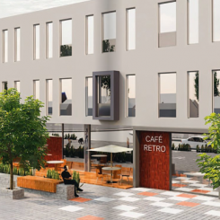 Familjens Hus i Anderslöv utanför Trelleborg samlar vårdboende, förskola, bibliotek, barnavårdscentral, vårdcentral och tillagningskök under ett och samma tak. Bild: Curahill Fastigheter