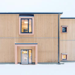Den fossilfria förskolan Hoppet är vinnare i Årets Bygge 2022. Foto: Felix Gerlach