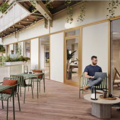 Nova blir ett innovativt fastighetskomplex med drygt 10 000 kvadratmeter uthyrningsbar yta och kommer att hållbarhetscertifieras enligt BREEAM nivå Excellent. Illustration: Equator Stockholm