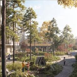 GBJ Bygg har utsetts till vinnare av Vaggeryd kommuns markanvisningstävling för Östra Strand och får nu förtroendet att utveckla ett av kvarteren i det planerade bostadsområdet. Med skogen och naturen som ledord kommer området att rymma lägenheter, radhus och parhus som smälter harmoniskt in i den omgivande tallskogen. Bilder från tävlingsförslag, vyer framtagna av 3Design.
foto GBJ Bygg