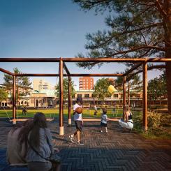Visionsbild på Fållan park i Slakthusområdet: Stockholms stad/Robert Niziolek, White
Foto: Johan Marklund