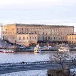 Stockholms slott och Storkyrkan, vy från Skeppsholmen. Av: Peder Lindbom, AIX
Upphovsrätt: AIX Arkitekter