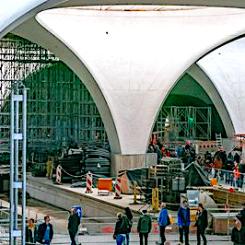 Öppet hus i den underjordiska stationen för intresserad allmänhet under påsken 2024. Foto: Stuttgart 21-projektet, kredit: Thomas Niedermüller