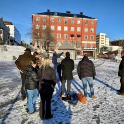 Sveriges Centrumutvecklare på plats vid Marenplan. Foto: Södertälje City