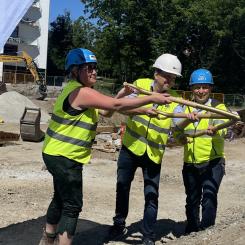 Tegelbruket Lund första spadtag. Pressbild: MVB