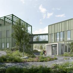 Illustration över Tingdalsskolan av PE Teknik & Arkitektur. Illustration: PE Teknik & Arkitektur
