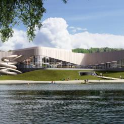 Tinnerbäcksbadet kommer att certifieras som miljöbyggnad enligt Sweden Green Building Council.