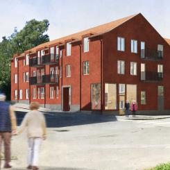 Brf Trädgårdslunden. Illustration: Wästbygg Gruppen