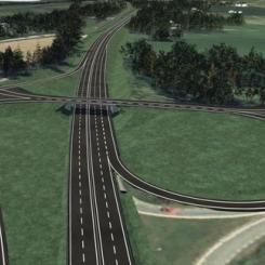 E20 Förbi Mariestad byggs till stora delar i befintlig sträckning. Foto: Trafikverket
