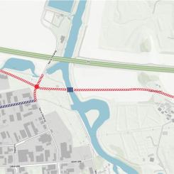 Ullevileden etapp 1 Västra delen Flemmagatan - Gumpekullavägen. Karta: Peab