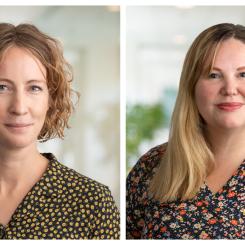 Vänster i bild Evelina Enochsson och till höger Carolina Larsson. Foto: SGBC