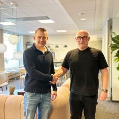 Anton Esbjörnsson och Marcus Bergman. Pressbild: MVB Bygg