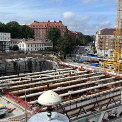 Västlänken Korsvägen sommaren 2023. Foto: Wikimedia Commons