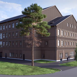 Vattenfalls nya kontors- och utbildningslokaler på Forsmarkshalvön. Pressbild: Vattenfall