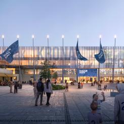 Det vinnande förslaget av Kungsbackas arena blev Krona. Foto: Kungsbacka kommun